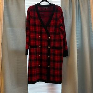 Eloquii plaid sweater dress